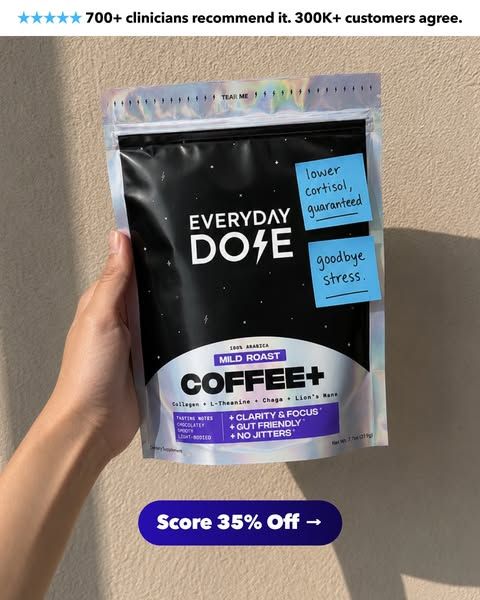 Everyday Dose image Facebook ad: Pour Yourself Coffee That Does More ☕