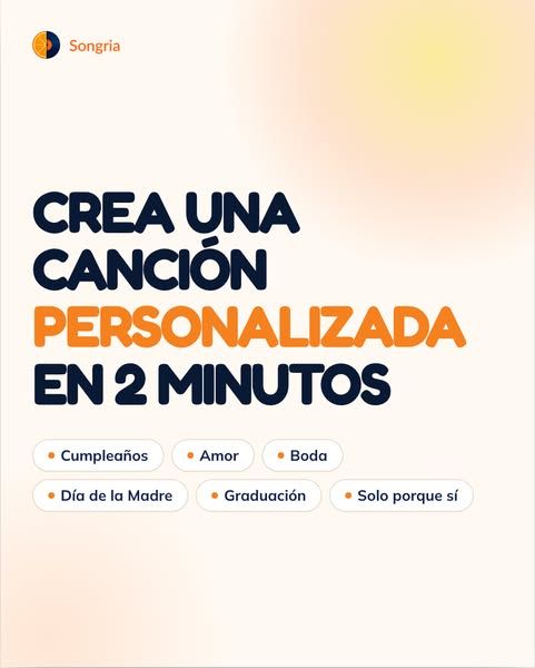 Songria image Facebook ad: Canción de cumpleaños personalizada