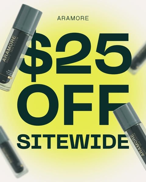 Aramore Skincare image Facebook ad: ENDING SOON: $25 Off Sitewide (2 of 2)