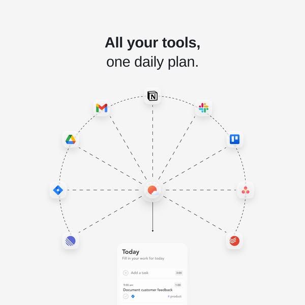 Sunsama image Facebook ad: All your tools, one daily plan