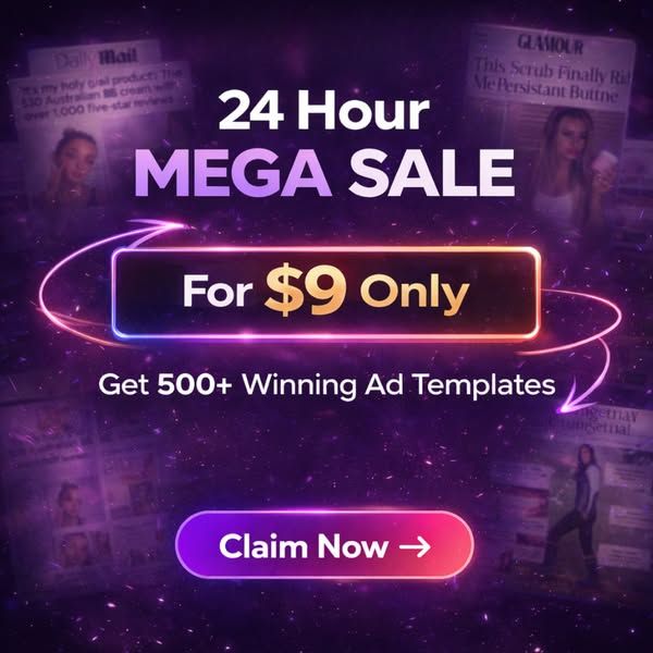 AdStarter image Facebook ad: Hurry, $9 Offer Ends Tonight!