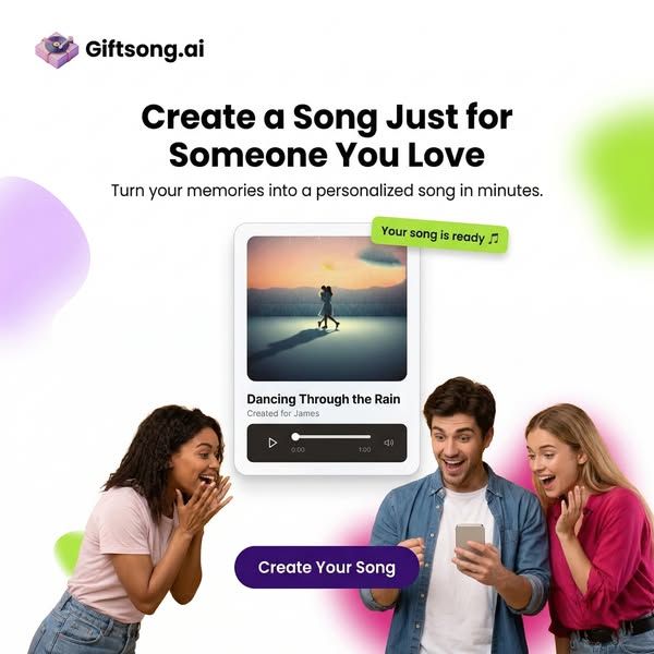 GiftSong image Facebook ad: Turn Your Story Into a Song