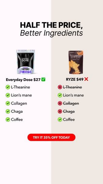Everyday Dose image Facebook ad: Pour Yourself Coffee That Does More ☕ (1 of 2)