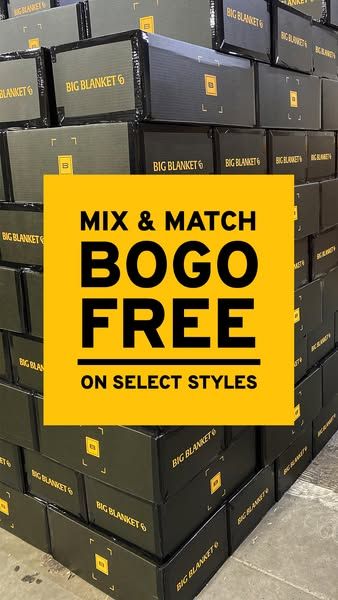 Big Blanket Co image Facebook ad: Buy One, Get One Free: Select Styles