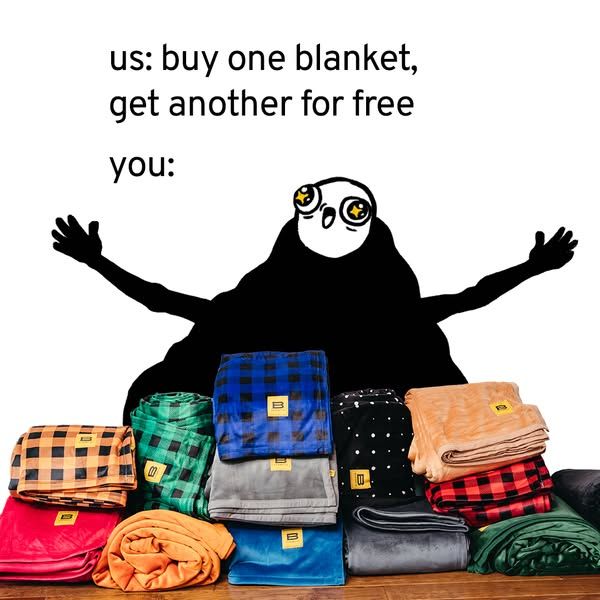 Big Blanket Co image Facebook ad: Buy One, Get One Free: Select Styles