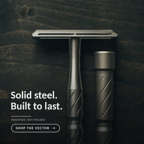 Blackland image Facebook ad: One Razor. One Blade. No Compromises.