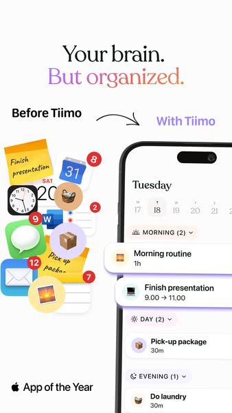 Tiimo image Facebook ad: Visual planning app for people with Autism & ADHD