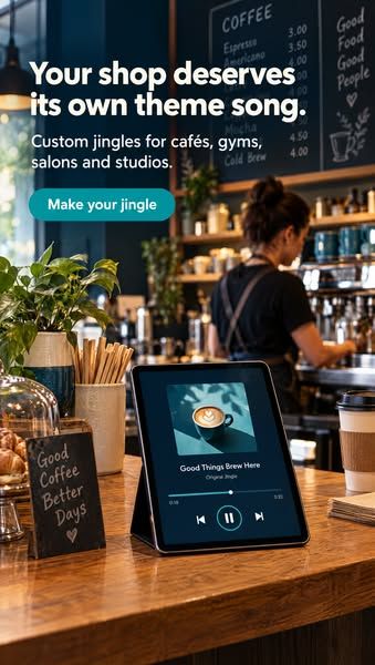Gift Your Melody image Facebook ad: Your Shop Deserves Its Own Theme Song
