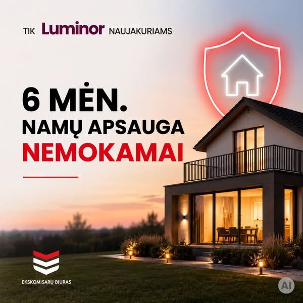 Ekskomisarų biuras image Facebook ad: Luminor Lietuva Naujakurių programos dalyviams kartu paruošėme specialų pasiūlymą namų…