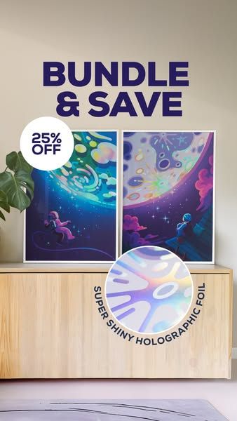 Kurzgesagt image Facebook ad: Lunar Longing Poster Bundle (1 of 3)