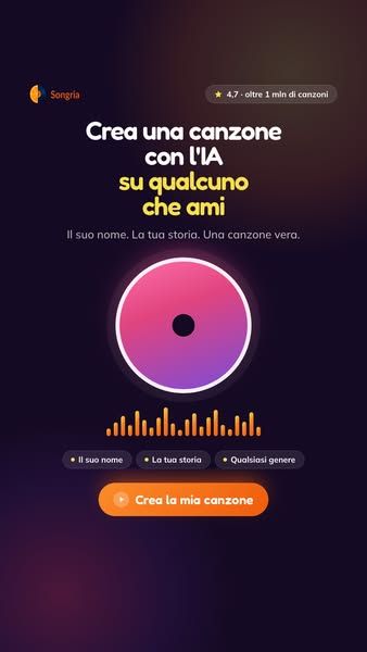 Songria image Facebook ad: Canzone su misura