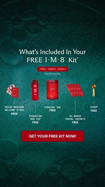 IM8 Health image Facebook ad: Free IM8 Welcome Kit With Subscription (1 of 3)