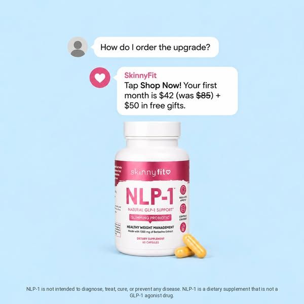 SkinnyFit image Facebook ad: Natural GLP-1 Support 🌿 (3 of 4)