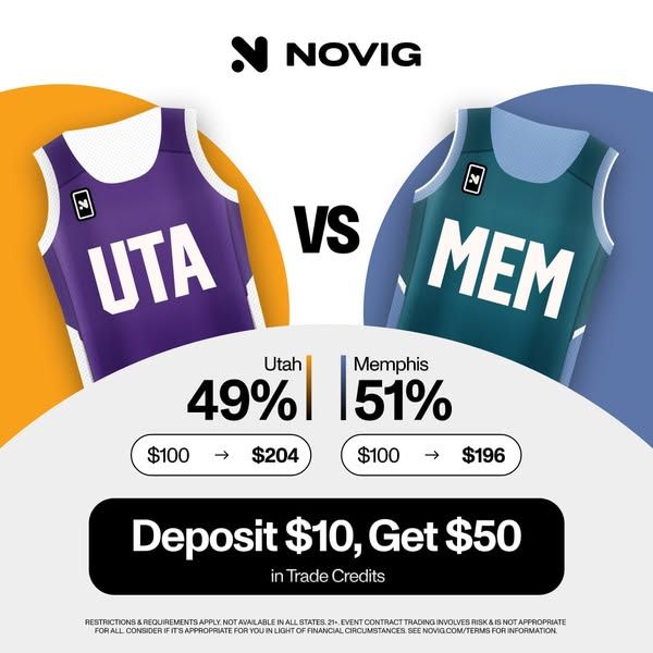 Novig App carousel Facebook ad: Trade Basketball (1 of 6)