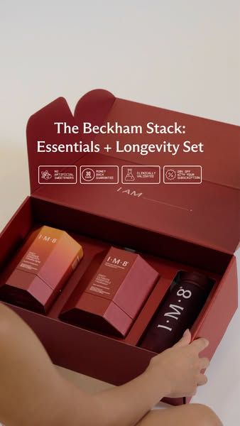 IM8 image Facebook ad: The Beckham Stack: Nutrition Meets Longevity