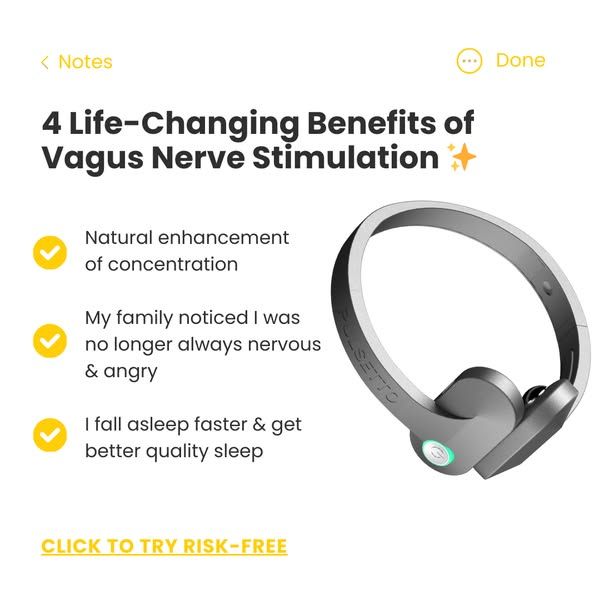 Pulsetto image Facebook ad: Reduced Anxiety and Stress by 64.5% ✅ (4 of 4)