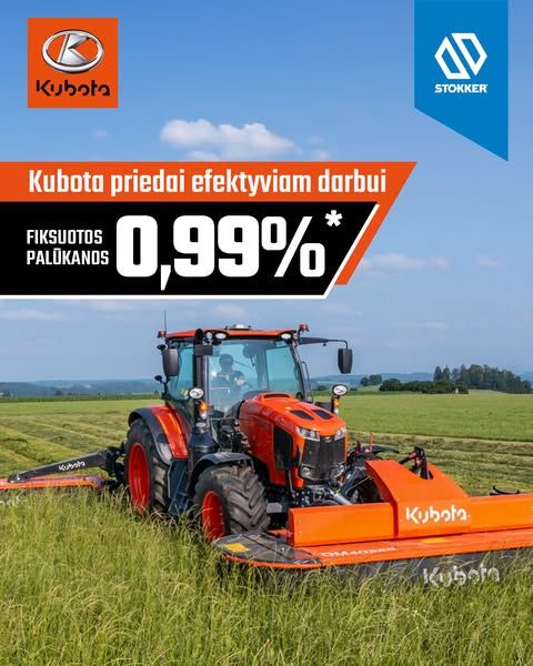 Stokker Lietuva image Facebook ad: Kubota fiksuotos palūkanos