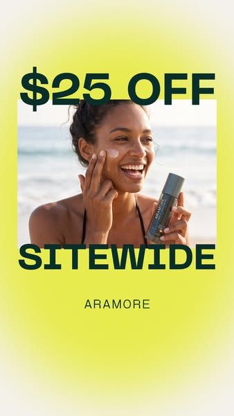 Aramore Skincare image Facebook ad: ENDING SOON: $25 Off Sitewide (1 of 2)