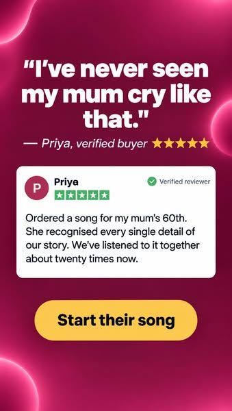 Gift Your Melody image Facebook ad: I've Never Seen My Mum Cry Like That