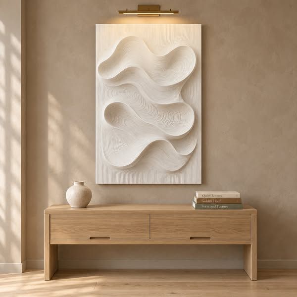 Tailored Canvases image Facebook ad: Minimalist Waves | Made in the USA | Ships Fast