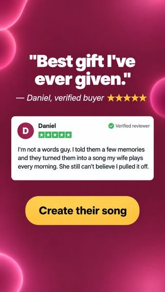 Gift Your Melody image Facebook ad: "Best Gift I've Ever Given."
