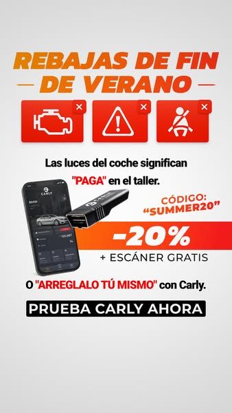 Carly - Connected Car image Facebook ad: ☀️ FIN DE VERANO: 20 % DE DESCUENTO + ESCÁNER GRATIS ☀️