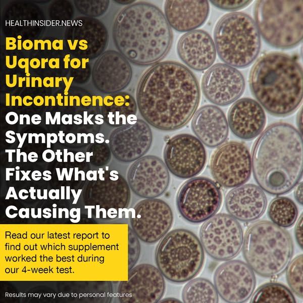Health Reporter image Facebook ad: Bioma vs Uqora: Not All Bladder Supplements Work the Same – Here’s What We Learned
