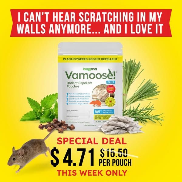 Vamoose Rodent Repellent image Facebook ad: No More Mice in Your Home! 🐭🚫