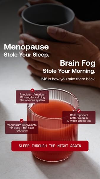 IM8 Global image Facebook ad: Menopause Is Real. Your Support Should Be Too.