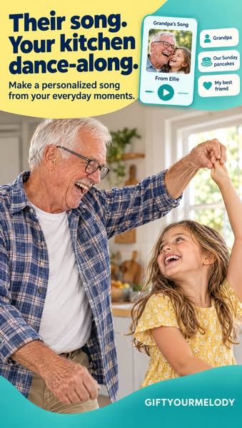 Gift Your Melody image Facebook ad: Their Song. Your Kitchen Dance-Along.