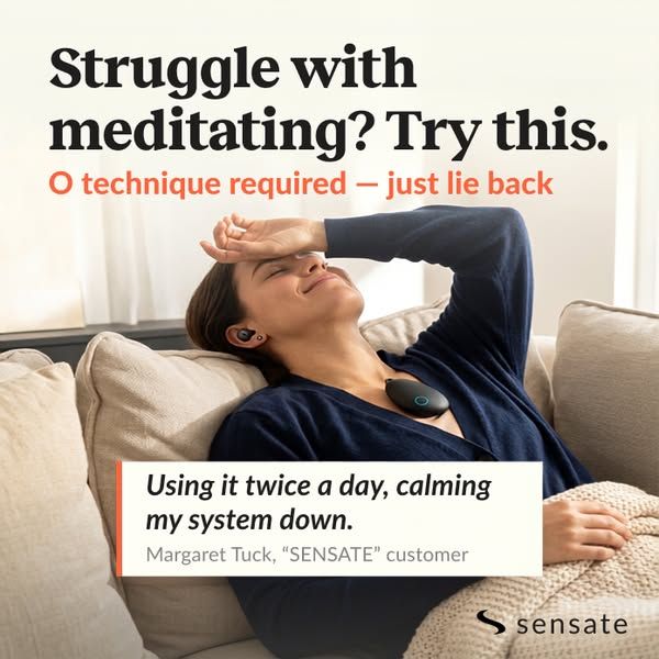 Sensate image Facebook ad: 0 technique required — just lie back