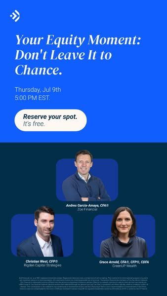 ZoeFin image Facebook ad: IPO, Acquisition, or Tender Offer? Plan Now. (20 of 60)
