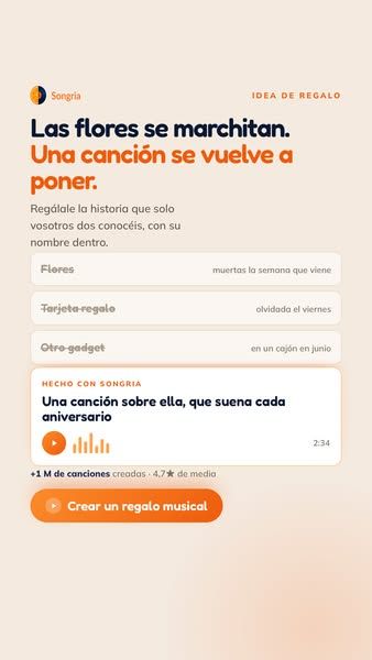 Songria image Facebook ad: Canción de cumpleaños personalizada