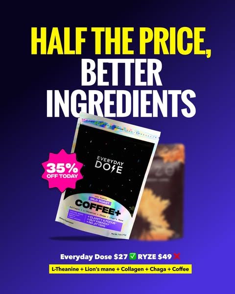 Everyday Dose image Facebook ad: Pour Yourself Coffee That Does More ☕ (2 of 2)