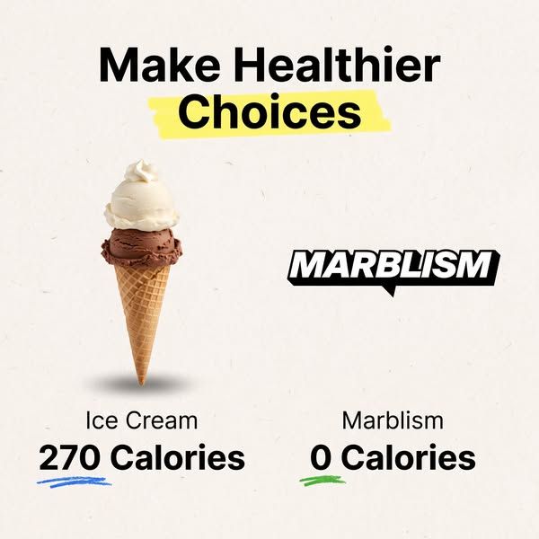 Marblism image Facebook ad: 0 calories. 100% productivity. Hire AI.