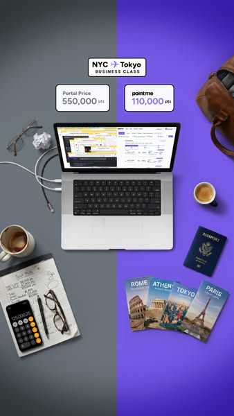 point.me image Facebook ad: Search Award Flights (3 of 3)