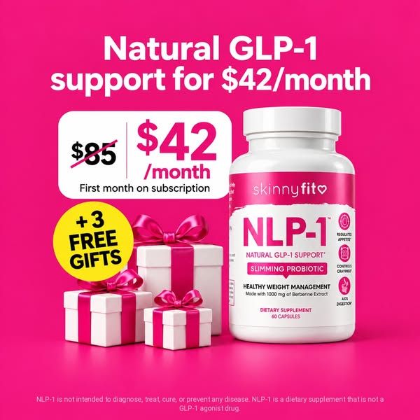 SkinnyFit image Facebook ad: Natural GLP-1 Support 🌿 (3 of 4)