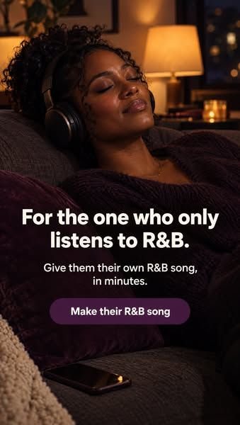 Gift Your Melody image Facebook ad: For the One Who Only Listens to R&B