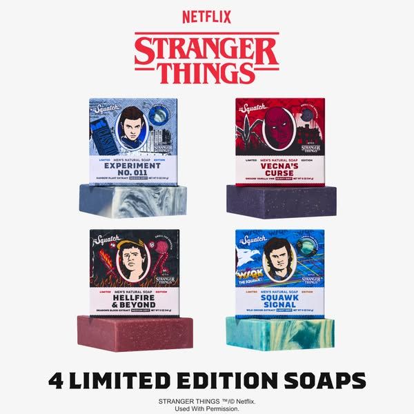 Dr. Squatch image Facebook ad: 🚲 Stranger Things™ Soaps 🚪