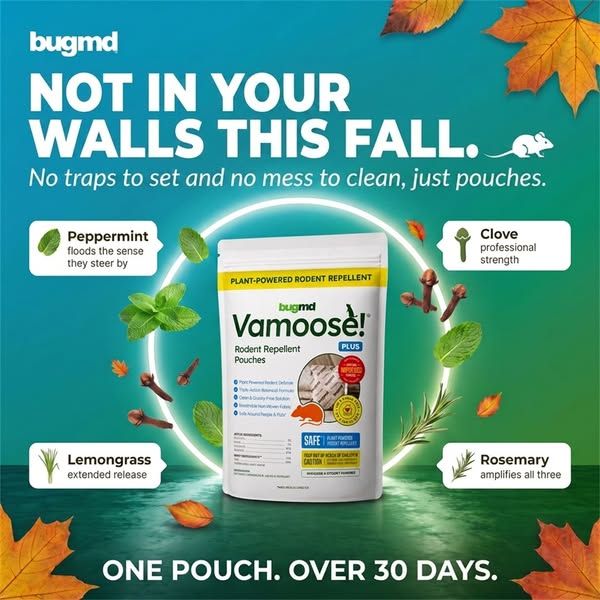 Vamoose Rodent Repellent image Facebook ad: Ditch Old Rodent Traps Today!