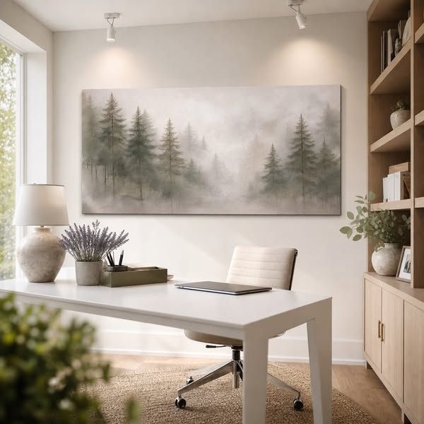 Tailored Canvases - Personalized Gifts image Facebook ad: Soft Fog Forest Wall Art | Made in the USA | Ships Fast