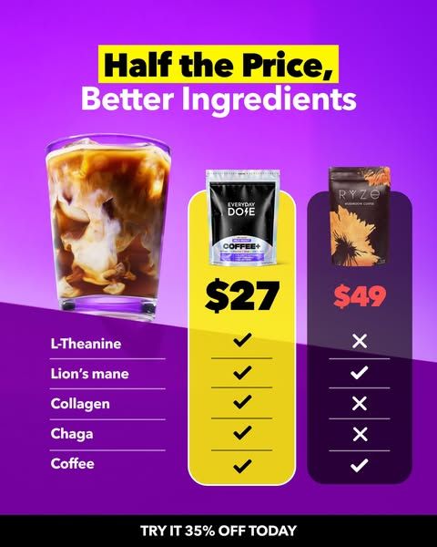 Everyday Dose image Facebook ad: Pour Yourself Coffee That Does More ☕ (2 of 2)