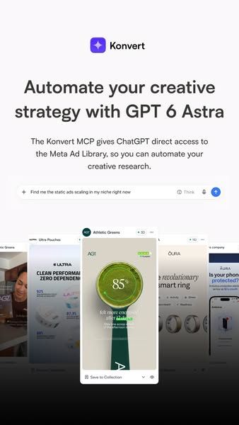 Konvert image Facebook ad: Turn GPT 6 Astra into your ad creation engine