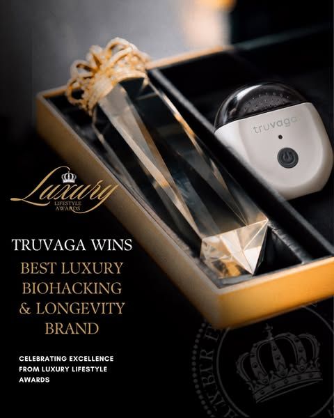 Truvaga image Facebook ad: Big news! 🏆 Truvaga has been named the 2026 Best Luxury Biohacking & Longevity Brand in…