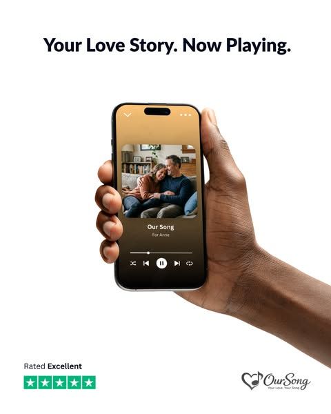 OurSong Studio image Facebook ad: Your Love Story, Now Playing