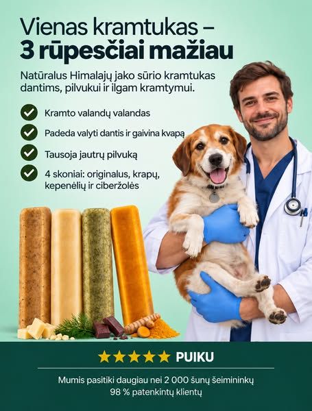 Uodegiukai.lt image Facebook ad: ILGAI KRAMTO. VALO APNAŠAS. IR DAR SKANU. 🐶
