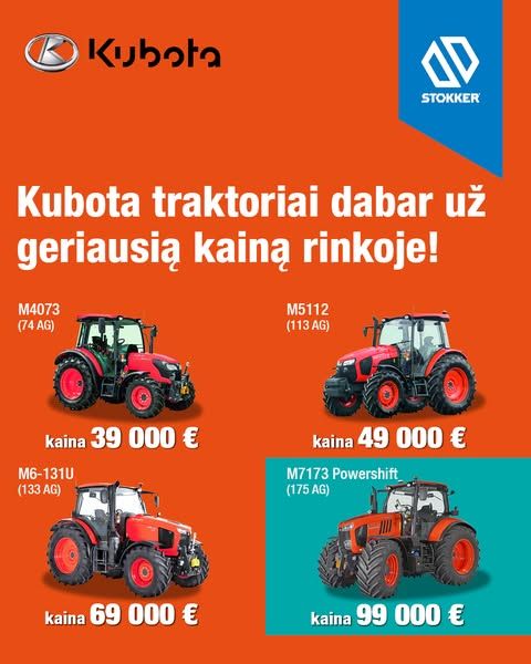 Stokker Lietuva image Facebook ad: Traktorių kainos nuo 39 000€