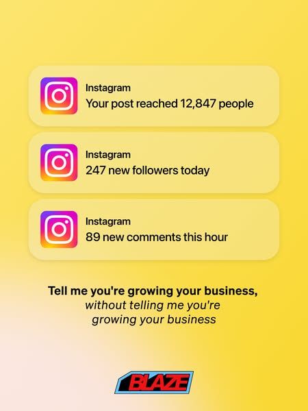Blaze - AI for Marketing image Facebook ad: #1 Voted AI Tool for Small Businesses