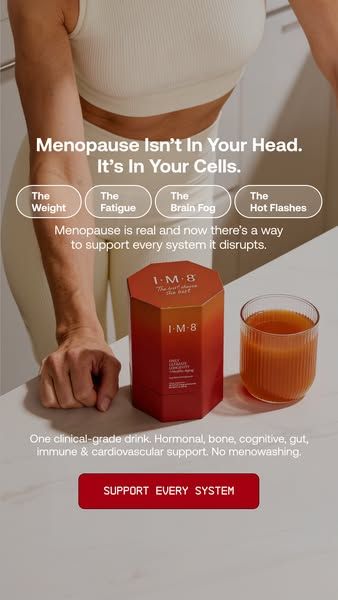 IM8 Global image Facebook ad: Menopause Is Real. Your Support Should Be Too.