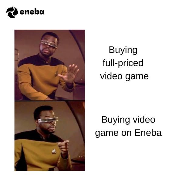 Eneba image Facebook ad: CHEAP GAMES – pay less, play more 💰